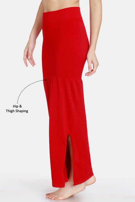 Zivame All Day Seamless Slit Mermaid Saree Shapewear - Red — image 3